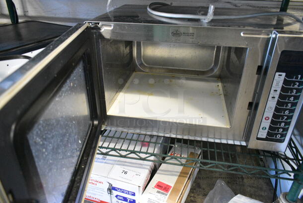 2022 Amana RCS10TS Stainless Steel Commercial Countertop Microwave Oven. 120 Volts, 1 Phase.  - Image 2 of 5