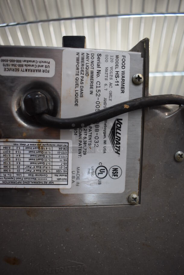 Vollrath Cayenne HS-11 Stainless Steel Commercial Countertop Soup Kettle Food Warmer w/ Lid. Does Not Have Drop In. 120 Volts, 1 Phase. Tested and Working! - Image 6 of 6
