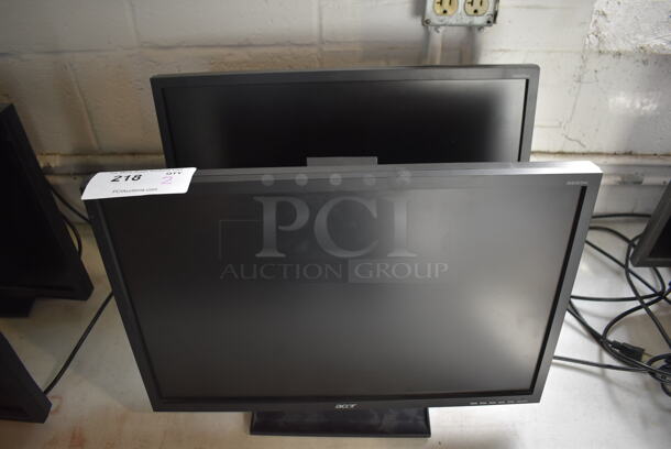 2 Acer B223W B 22" Computer Monitors. 100-240 Volts, 1 Phase. 2 Times Your Bid! - Image 1 of 7