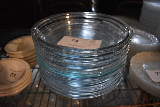 11 Glass Pie Pans. 10x10x1.5. 11 Times Your Bid! - Image 1 of 4