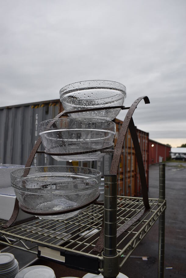 ALL ONE MONEY! Lot of 4 Tiers of Various Smallwares Including White Ceramic Dishes, 3 Tier Stand. Does Not Include Shelving Unit - Image 2 of 8