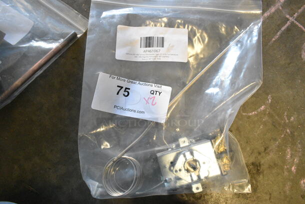 2 BRAND NEW SCRATCH AND DENT! Items Including AP461067 AllPoints 46-1067 4-Pole Thermostat; Type: D1/D18; Temperature 200 - 550 Degrees Fahrenheit; 48" Capillary and 3974267W Heatcraft 4267W Defrost Term Switch. 2 Times Your Bid!  - Image 1 of 4