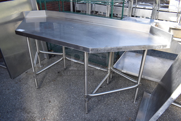 Stainless Steel Table w/ Back Splash. 90x34x40 - Image 2 of 5