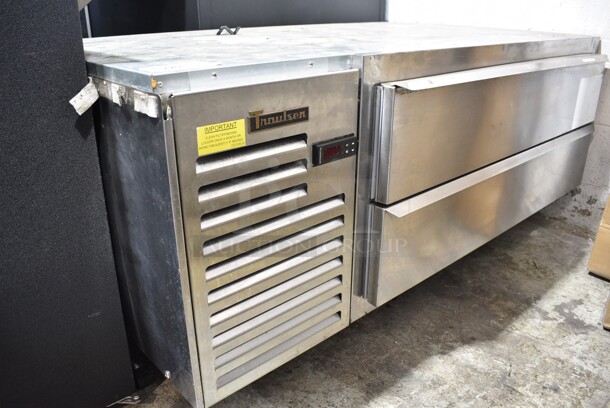 2017 Traulsen TE060HT Stainless Steel Commercial 2 Drawer Chef Base on Commercial Casters. 115 Volts, 1 Phase. Tested and Working! - Image 1 of 5
