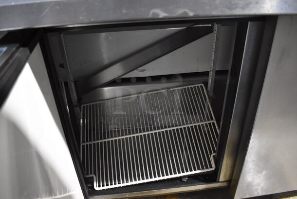 2014 True TSSU-72-30M-B-ST Stainless Steel Commercial Sandwich Salad Prep Table Bain Marie Mega Top on Commercial Casters. 115 Volts, 1 Phase. 72x34x45. Tested and Working! - Image 4 of 9