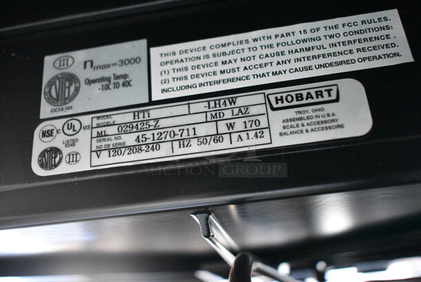 BRAND NEW SCRATCH AND DENT! Hobart HTi Metal Countertop Scale. 120/208-240 Volts, 1 Phase. Tested and Working! - Image 7 of 7