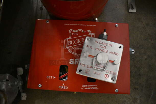 Buckeye Model BFR-10 Metal Fire Suppression Tank w/ Control Box. 10x10x26, 12x9x3.5 - Image 3 of 4