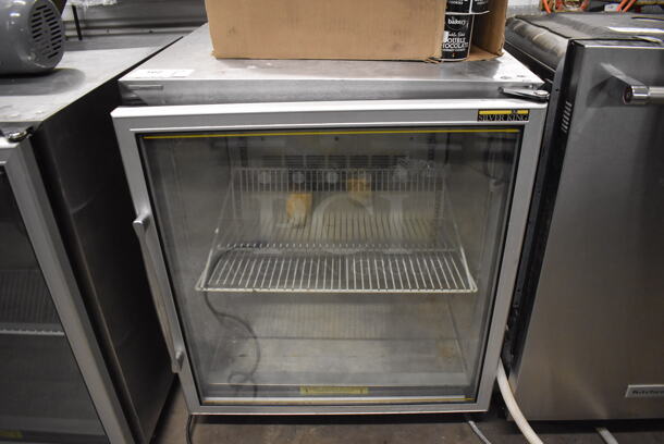 Silver King SKF27 Stainless Steel Commercial Single Door Undercounter Freezer Merchandiser on Commercial Casters. 115 Volts, 1 Phase. 27x29x31. Tested and Working!