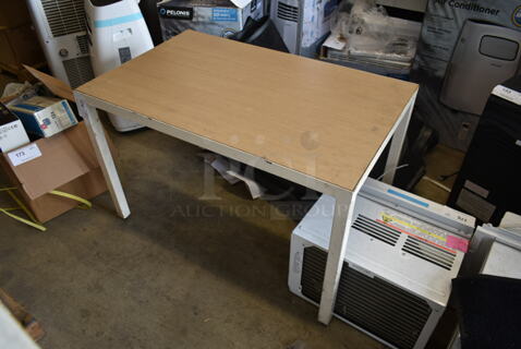 Wood Pattern Dining Height Table.