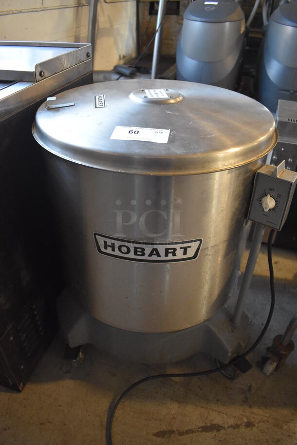 Hobart Stainless Steel Commercial Electric Powered Lettuce Spinner Salad Spinner on Commercial Casters. 115 Volts, 1 Phase. 22x22x32. Tested and Working! - Image 1 of 4