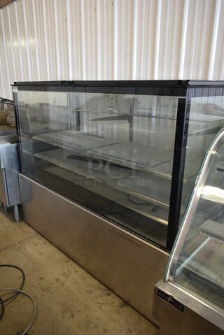 CD1800-3-HC Stainless Steel Commercial Floor Style Deli Display Case Merchandiser. Tested and Powers On But Does Not Get Cold
