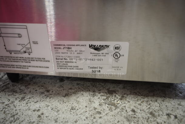 BRAND NEW SCRATCH AND DENT! Vollrath CT2BH-120400 JT1BH Conveyor Toaster with 2 1/2" Opening . 120 Volts, 1 Phase. Tested and Working! - Image 5 of 5