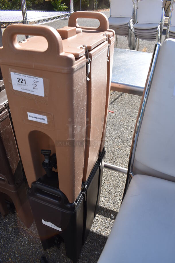 2 Cambro 500LCD Poly Insulated Beverage Holder Dispensers; Tan and Black. 9x16.5x24. 2 Times Your Bid! - Image 2 of 11