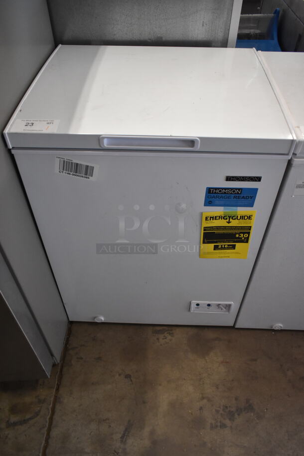 2022 Thomson TFRF520-F-SM Metal Chest Freezer w/ Hinge Lid. 115 Volt, 1 Phase. Tested and Working! - Image 1 of 3