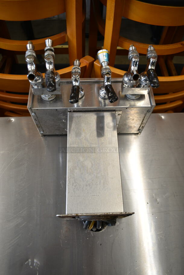 Perlick BS108 Metal Commercial Direct Draw Kegerator w/ 6 Tap Beer Tower on Commercial Casters. 115 Volts, 1 Phase. Tested and Powers On But Does Not Get Cold - Image 3 of 9