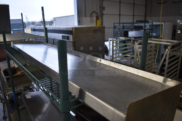 Stainless Steel Shelf w/ Wall Mount Brackets. 60x12x12 - Image 2 of 3