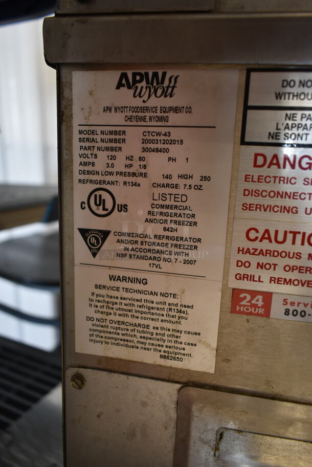 APW Wyott CTCW-43 Stainless Steel Commercial Countertop Cold Food Well. 120 Volts, 1 Phase. Tested and Working! - Image 5 of 5