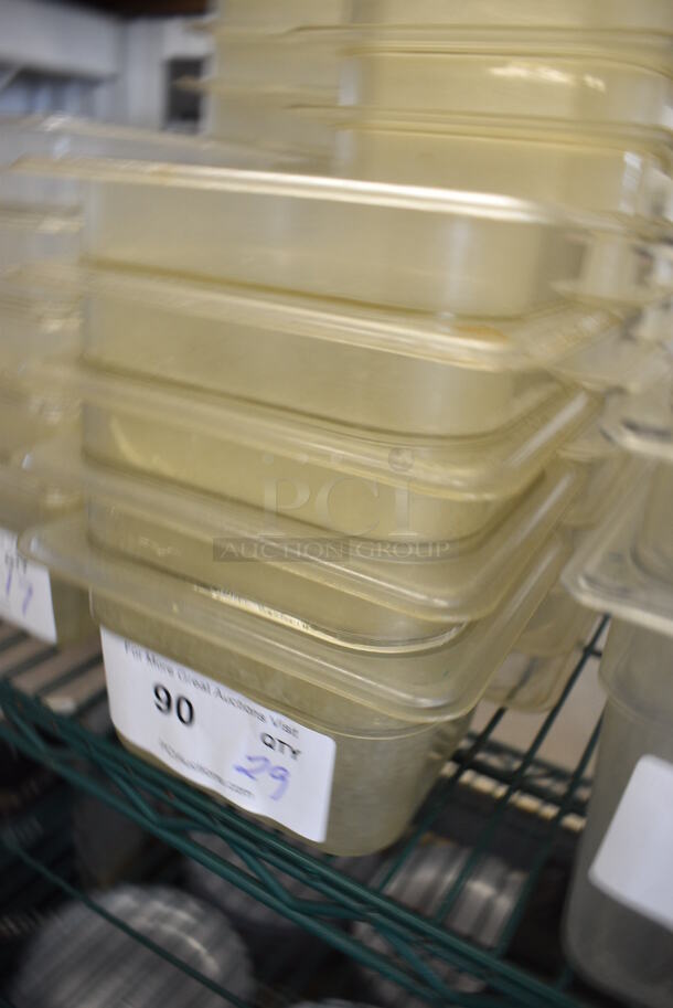 ALL ONE MONEY! Lot of 29 Clear Poly 1/9 Size Drop In Bins! 1/6x4 - Image 2 of 3