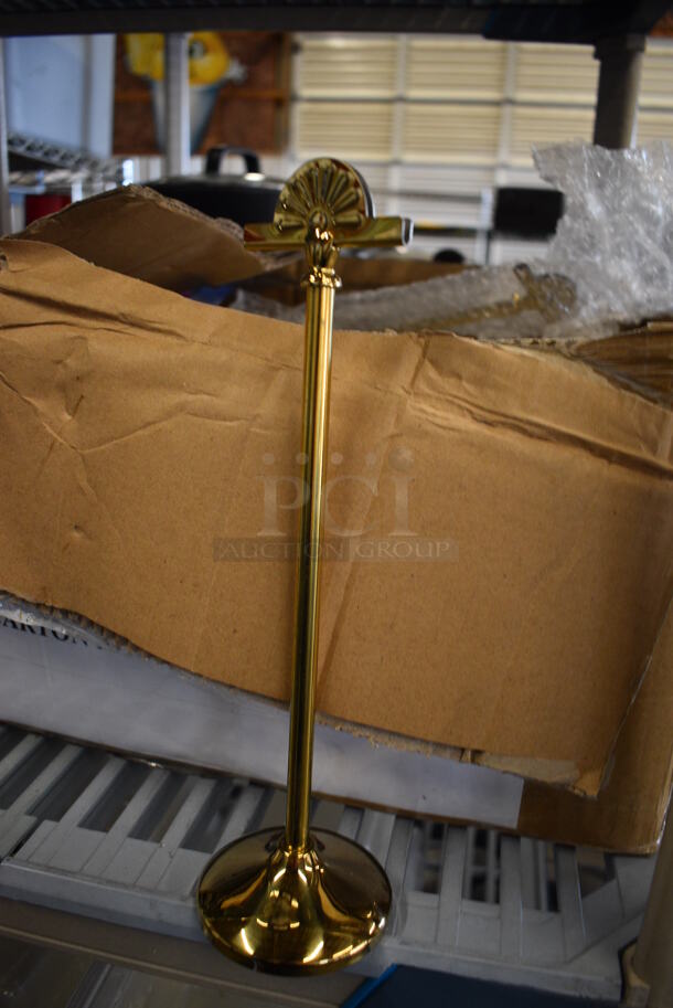 ALL ONE MONEY! Lot of Gold Colored Metal Countertop Tabletop Number Holders! 11" - Image 2 of 5