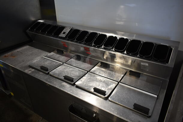 Stainless Steel Commercial Freezer w/ 4 Center Hinge Lids, 15 Rail Drop Ins and Speedwell. Tested and Working! - Image 2 of 10