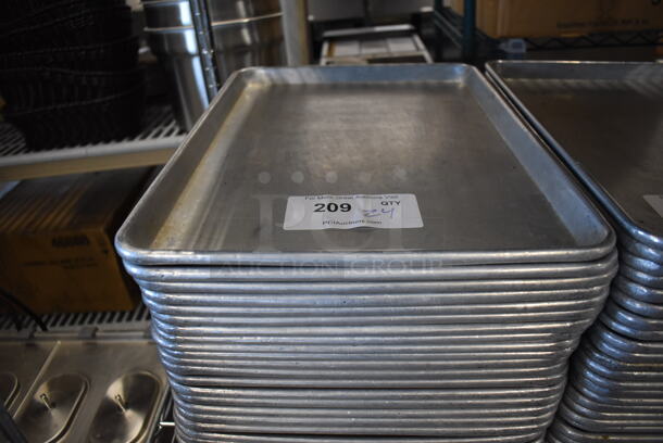 24 Metal Half Size Baking Pans. 13x18x1. 24 Times Your Bid!