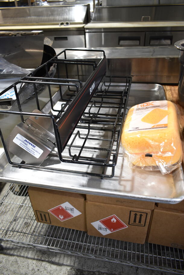 ALL ONE MONEY! Tier Lot of Various Items Including Metal Baking Pan, Pitchers, Wok Skillets. Cutting Board.  - Image 4 of 6