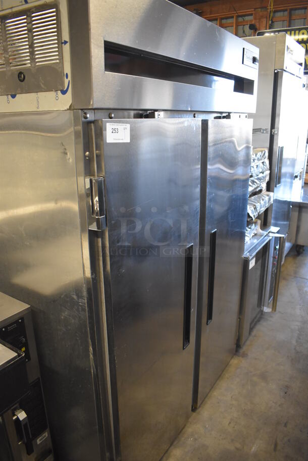 Delfield 6000 XL Stainless Steel Commercial 2 Door Reach In Freezer. 51x32x75. Tested and Working!
