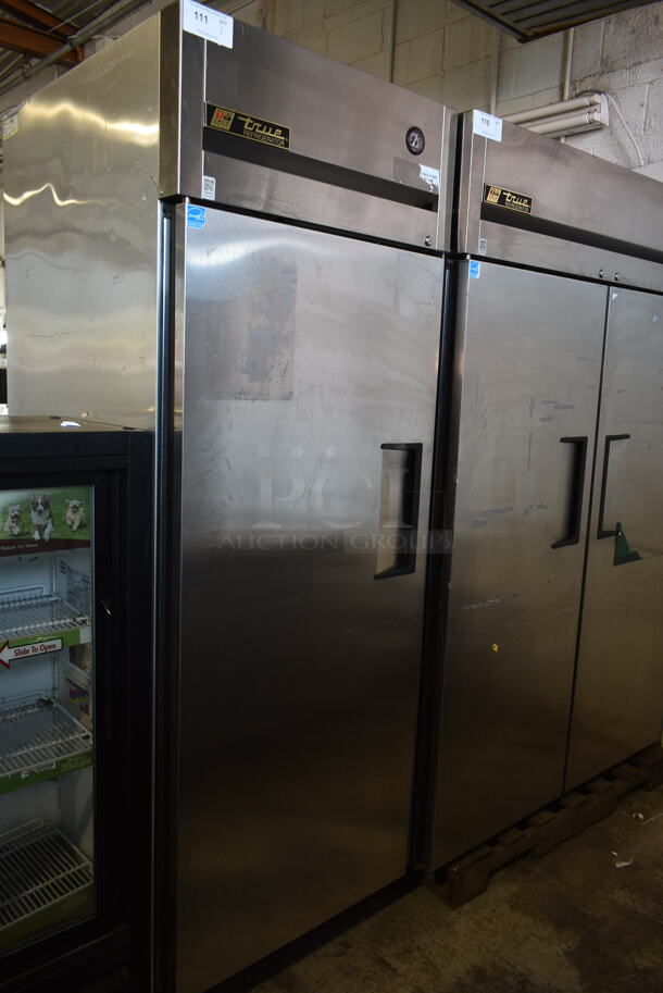 2015 True TG1R-1S ENERGY STAR Stainless Steel Commercial Single Door Reach In Cooler w/ Poly Coated Racks. 115 Volts, 1 Phase. Tested and Working! - Image 1 of 6