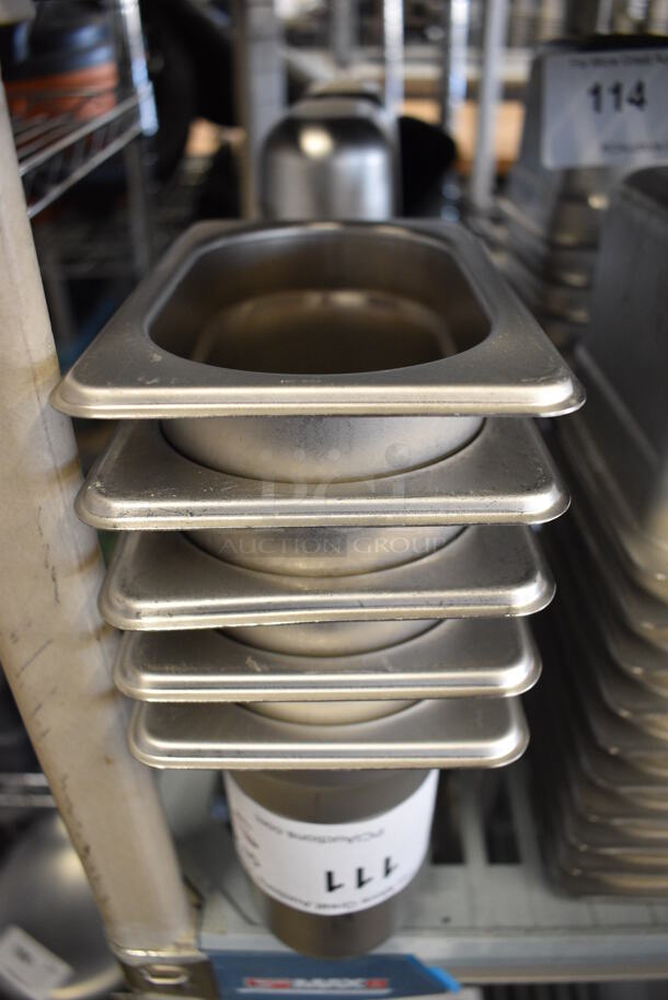 12 Stainless Steel 1/9 Size Drop In Bins. 1/9x6. 12 Times Your Bid!