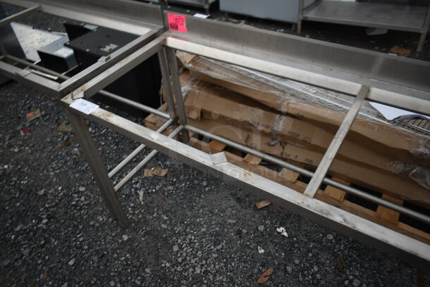 Stainless Steel Commercial Cutting Board Table Frame w/ Back Splash. - Image 4 of 5
