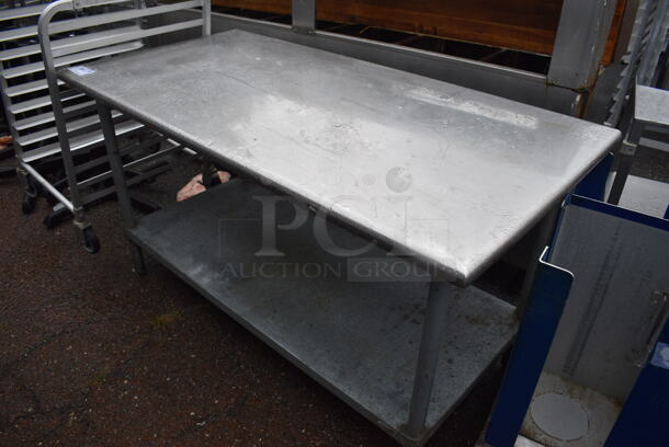 Stainless Steel Table w/ Metal Under Shelf. 60x30x34