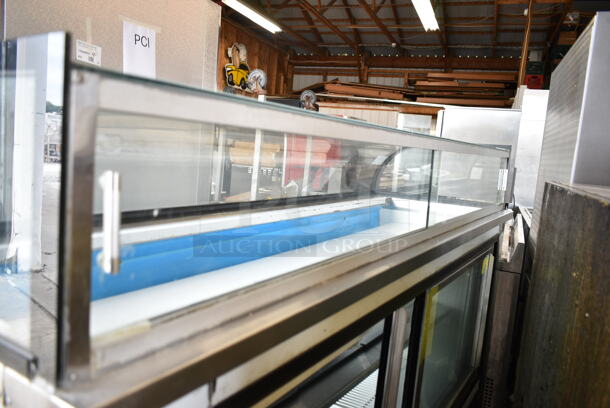 Leader SDL72 S/C Metal Commercial Floor Style Deli Display Case Merchandiser w/ Top Display Case. 115 Volts, 1 Phase. Tested and Powers On But Does Not Get Cold - Image 3 of 9