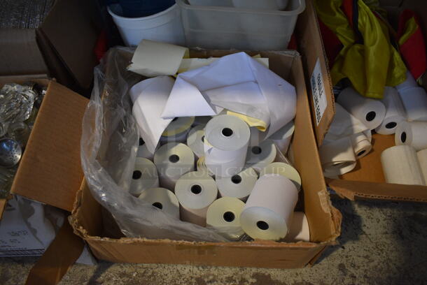 ALL ONE MONEY! Lot of Various Items Including Aluminum Foil Pans, Poly Condiment Bottles and Receipt Paper Rolls - Image 5 of 8