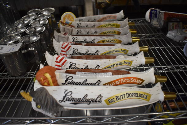 8 Leinenkugel's Beer Tap Handles Including Big Butt Doppelback, Harvest Patch Shandy, Snowdrift Vanilla Porter, Seasonal, Canoe Paddle and Grapefruit Shandy. 14". 8 Times Your Bid! - Image 1 of 6