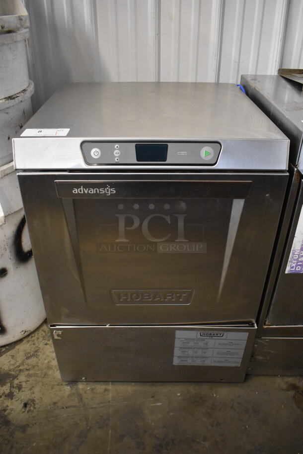 LATE MODEL! Hobart LXER Advansys Stainless Steel Commercial Undercounter Dishwasher. 120/208-240 Volts, 1 Phase. 24x27x33
