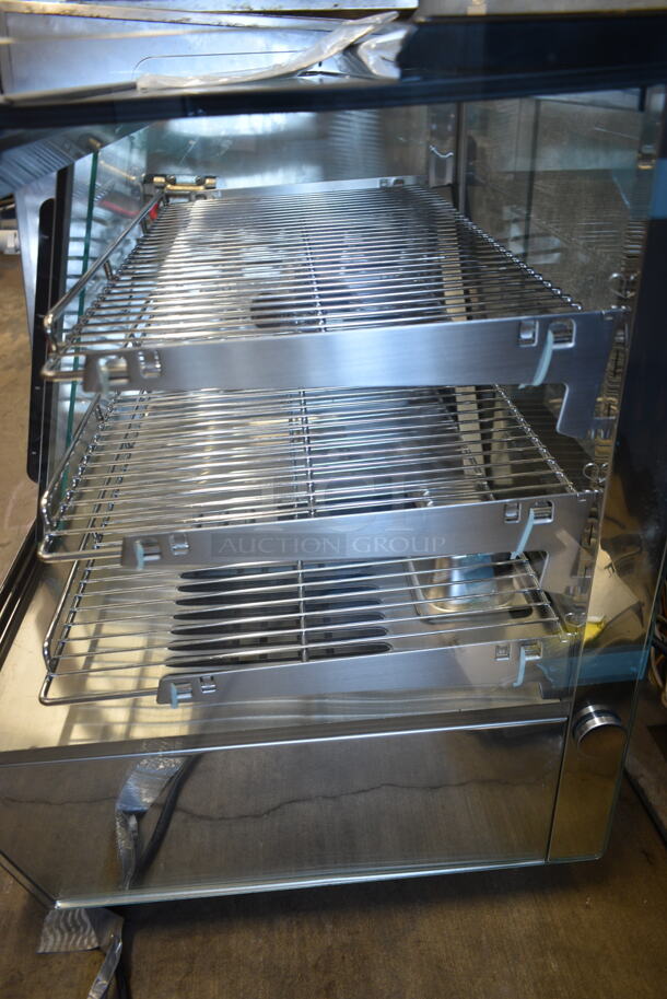 BRAND NEW SCRATCH AND DENT! ServIt 423HDM26SA 26" Self / Full Service 3 Shelf Countertop Heated Display Case with Sliding Doors. 120 Volts, 1 Phase. Tested and Working! - Image 5 of 8