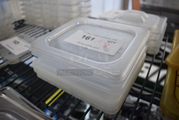 ALL ONE MONEY! Lot of 8 Clear Poly 1x6 Size Drop In Bin Lids.  - Image 2 of 2