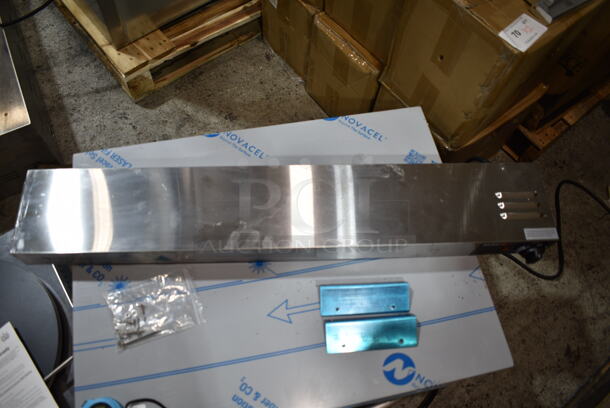 BRAND NEW SCRATCH AND DENT! 2023 ServIt 423SWI36CP 36" High Wattage Strip Warmer with Adjustable Infinite Controls and Cord. 120 Volts, 1 Phase.  - Image 4 of 8
