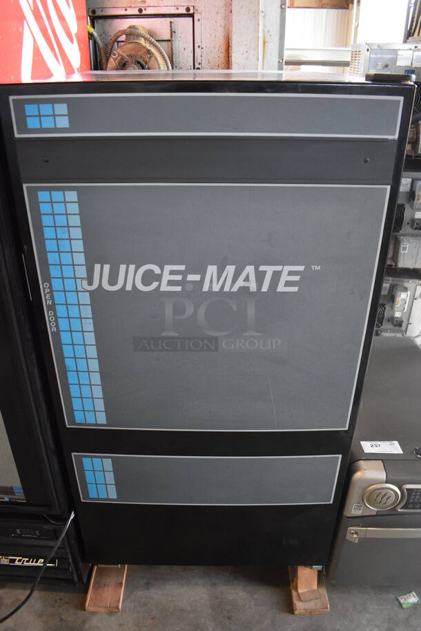 BRAND NEW! KD Distributing Model FMR1 Metal Commercial Refrigerated Juice Mate Vending Machine. 115 Volts, 1 Phase. 28x27x56. Tested and Working!