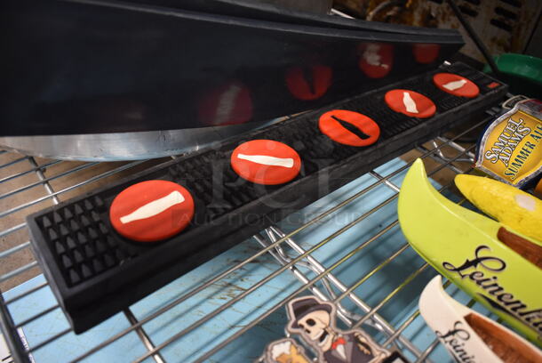 4 Black Mar Mats; 2 Miller and 2 Bottles. Includes 21x3.5x0.5. 4 Times Your Bid! - Image 2 of 2