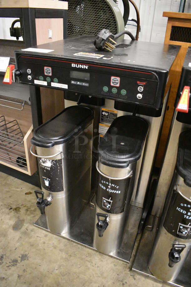 2014 Bunn Model ITCB TWIN HV Stainless Steel Commercial Countertop Iced Tea Machine w/ Hot Water Dispenser and 2 Beverage Holder Dispensers. 120/240 Volts, 1 Phase. 20.5x25.5x34 - Image 2 of 6
