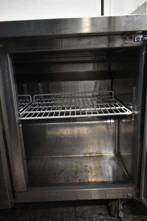 Avantco 178TUC72R Stainless Steel Commercial 3 Door Undercounter Cooler on Commercial Casters. 115 Volts, 1 Phase. Tested and Powers On But Does Not Get Cold - Image 7 of 8