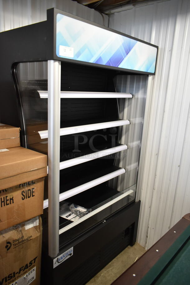 BRAND NEW SCRATCH AND DENT! Avantco 189BVAC46HC 46" Black Refrigerated Air Curtain Merchandiser Open Grab N Go. Tested and Powers On But Does Not Get Cold - Image 2 of 8