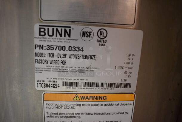 Bunn ITCB-DV Stainless Steel Commercial Countertop Iced Tea Machine. 120 Volts, 1 Phase.  - Image 4 of 4