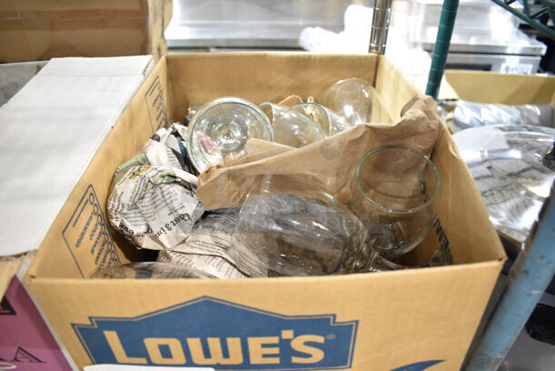 ALL ONE MONEY! Lot of 4 Boxes of Various Glassware Including Wine Glasses,  - Image 3 of 7