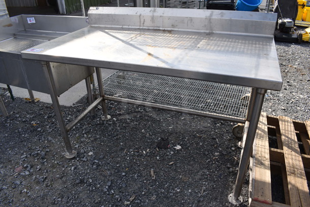 Stainless Steel Table w/ Back Splash. 55x30x40 - Image 2 of 3