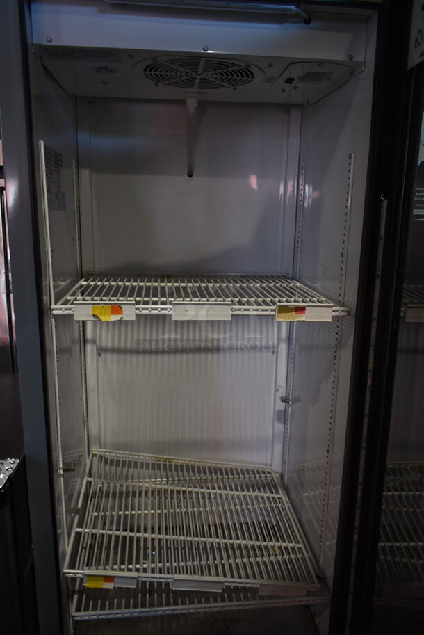 2017 True GDM-12-HC-LD ENERGY STAR Metal Commercial Single Door Reach In Cooler Merchandiser w/ Poly Coated Racks. 115 Volts, 1 Phase. Tested and Working! - Image 3 of 4