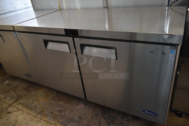 2020 Atosa MGF8403GR Stainless Steel Commercial Undercounter 2 Door Cooler on Commercial Casters. 115 Volts, 1 Phase. Tested and Working! - Image 3 of 7