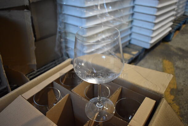 3 Boxes of 24 BRAND NEW TriMark Burgundy 18.25 oz Siesta Wine Glasses. 4x4x8. 3 Times Your Bid!