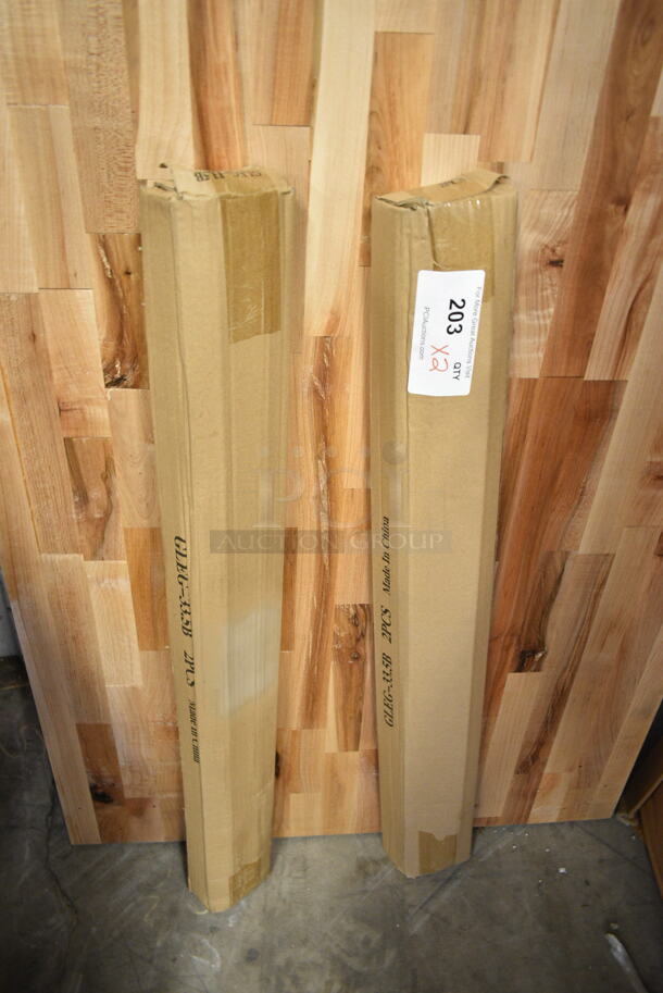 2 Box of 2 BRAND NEW SCRATCH AND DENT! John Boos GLEG-33.5B Metal Legs. 2 Times Your Bid! - Image 2 of 4